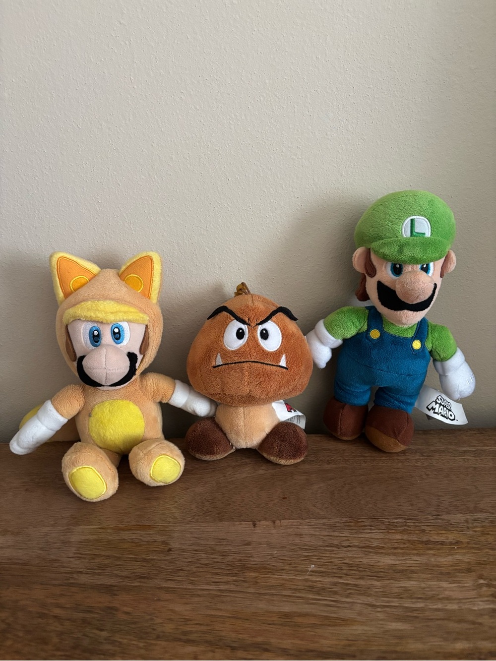 Super Mario plushies (trio)
